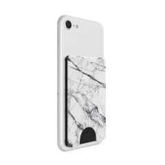 Portofel pentru telefon - PopSockets PopWallet - White Marble - - Negru Negru