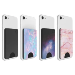 Portofel pentru telefon - PopSockets PopWallet - White Marble - - Negru Negru