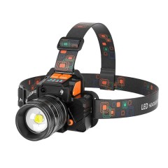 Lanterna Cap LED 10W - Techsuit (HL-A-01) - Negru