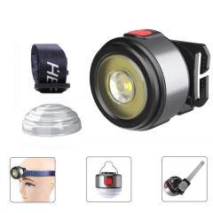 Lanterna Cap XPG, COB, LED - Techsuit (HL-B-01) - Negru Negru