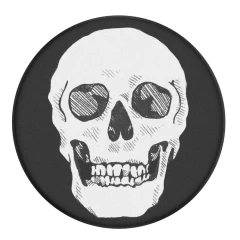 Suport pentru Telefon - Popsockets PopGrip - Shaky Bones White - Negru Negru