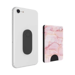 Portofel pentru telefon - PopSockets PopWallet - Pink Marble - - Roz Roz