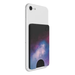 Portofel pentru telefon - PopSockets PopWallet - Blue Galaxy - - Negru Negru