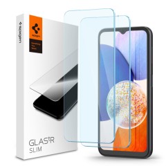 Folie pentru Samsung Galaxy A14 4G / A14 5G (set 2) - Spigen Glas.tR Slim - transparenta