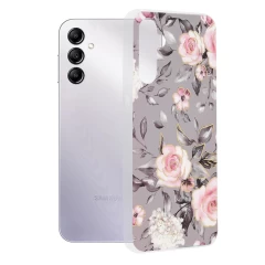Husa pentru Samsung Galaxy A14 4G / A14 5G - Techsuit Marble Series - Roz Gri 