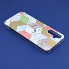 Husa pentru Samsung Galaxy A14 4G / A14 5G - Techsuit Marble Series - Mov Mov