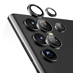 Folie Camera pentru Samsung Galaxy S23 Ultra - ESR Lens Protector Tempered Glass - Negru Negru