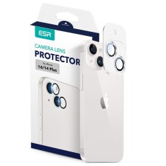 Folie Camera pentru iPhone 14 / iPhone 14 Plus - ESR Lens Protector Tempered Glass - Negru