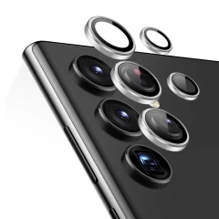 Folie Camera pentru Samsung Galaxy S23 Ultra - ESR Lens Protector Tempered Glass - Argintiu Argintiu