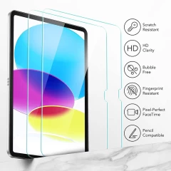 Folie pentru iPad 10 (2022) 10.9 - ESR Tempered Glass 9H - transparenta transparenta