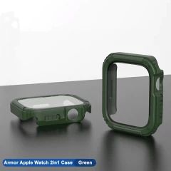 Husa pentru Apple Watch 1 / 2 / 3 (38mm) + Folie - Lito Watch Armor 360 - Verde Verde
