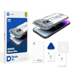 Folie pentru iPhone 13 / 13 Pro / 14 - Lito Magic Glass Box D+ Tools - transparenta transparenta
