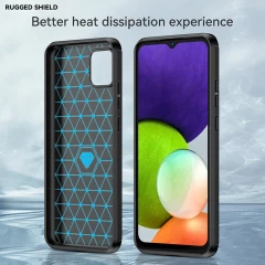 Husa pentru Samsung Galaxy A04e / M04 - Techsuit Carbon Silicone - Negru Negru