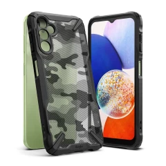 Husa pentru Samsung Galaxy A14 4G / 5G - Ringke Fusion X Design - Camo Black Camo Black