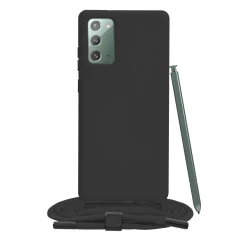 Husa pentru Samsung Galaxy Note 20 4G / Note 20 5G - Techsuit Crossbody Lanyard - Negru Negru