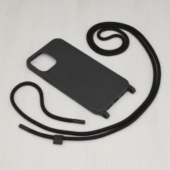 Husa pentru iPhone 12 Pro Max - Techsuit Crossbody Lanyard - Negru Negru