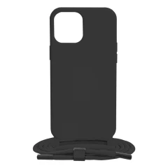 Husa pentru iPhone 12 Pro Max - Techsuit Crossbody Lanyard - Negru Negru