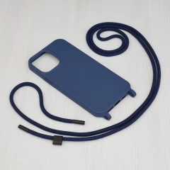 Husa pentru iPhone 13 Pro Max - Techsuit Crossbody Lanyard - Albastru Albastru