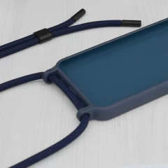 Husa pentru iPhone 13 Pro Max - Techsuit Crossbody Lanyard - Albastru Albastru
