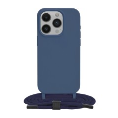 Husa pentru iPhone 14 Pro - Techsuit Crossbody Lanyard - Albastru
