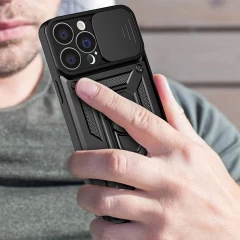 Husa pentru iPhone 14 Pro - Techsuit CamShield Series - Negru Negru