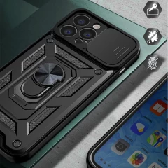Husa pentru iPhone 14 Pro Max - Techsuit CamShield Series - Negru Negru