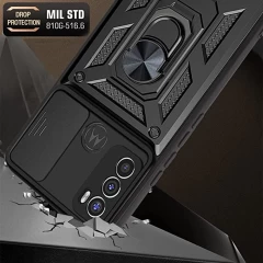 Husa pentru Motorola Moto E20 / E30 / E40 - Techsuit CamShield Series - Negru Negru