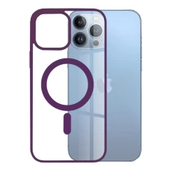Husa pentru iPhone 13 Pro Max - Techsuit MagSafe Pro - Negru Mov 