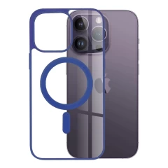 Husa pentru iPhone 14 Pro Max - Techsuit MagSafe Pro - transparenta Albastru 