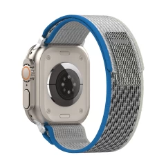 Curea pentru Apple Watch 1/2/3/4/5/6/7/8/SE/SE 2 (38/40/41mm) - Techsuit Watchband (W039) - Negru Albastru 
