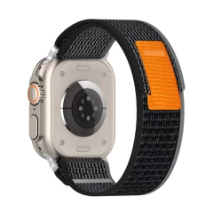 Curea pentru Apple Watch 1/2/3/4/5/6/7/8/SE/SE 2/Ultra (42/44/45/49mm) - Techsuit Watchband (W039) - Rosu Negru 