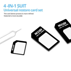 Adaptor pentru SIM, Nano, Micro - Techsuit Unlimited Innovation - Negru Negru