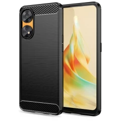 Husa pentru Oppo Reno8 T - Techsuit Carbon Silicone - Negru Negru