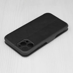 Husa pentru iPhone 12 Pro Max Techsuit Safe Wallet Plus, Black - Negru Negru