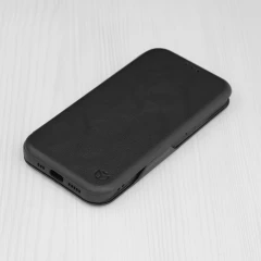 Husa pentru iPhone 12 Pro Techsuit Safe Wallet Plus, Black - Negru Negru