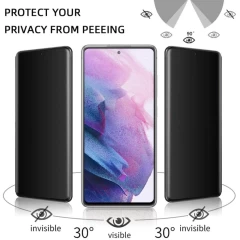 Folie Sticla Samsung Galaxy S21 LITO Privacy 3D UV Glass - Transparent Transparent