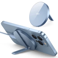Incarcator Wireless Compatibil MagSafe cu Suport - ESR HaloLock - Bleu Bleu