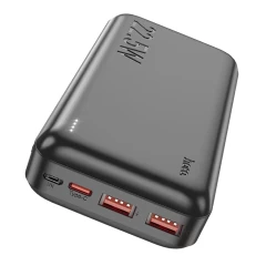 Baterie Externa 22.5W, 20000mAh, 2 x USB, Type-C - Hoco Astute (J101A) - Negru Negru