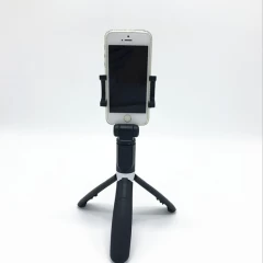 Selfie Stick si Trepied cu Telecomanda, 70cm - Techsuit (L01) - Negru Negru