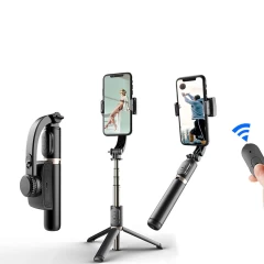Selfie Stick Stabil cu Telecomanda, 75cm - Techsuit (Q08) - Negru Negru
