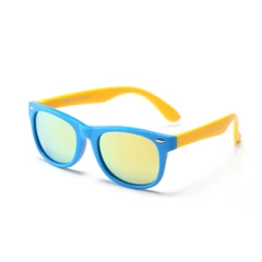 Ochelari de Soare pentru Copii cu Protectie UV - Techsuit (D802) - Negru Albastru 