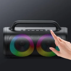 Boxa Fara Fir cu Lumini RGB, 2500mAh, 40W - JoyRoom (JR-MW02) - Negru Negru