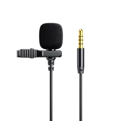 Microfon Tip Lavaliera cu Fir 2m - JoyRoom (JR-LM1) - Negru Negru