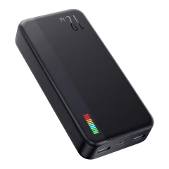 Baterie Externa 2x USB, Type-C, Micro-USB, 12W, 20000mAh - JoyRoom Dazzling Series (JR-T017) - Negru Negru