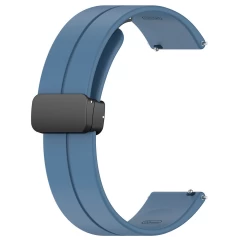 Curea pentru Samsung Galaxy Watch 4/5/Active 2, Huawei Watch GT 3 (42mm)/GT 3 Pro (43mm) - Techsuit Watchband (W011) - Negru Albastru 
