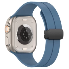 Curea pentru Apple Watch 1/2/3/4/5/6/7/8/SE/SE 2 (38/40/41mm) - Techsuit Watchband (W011) - Roz Albastru 