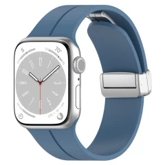 Curea pentru Apple Watch 1/2/3/4/5/6/7/8/SE/SE 2 (38/40/41mm) - Techsuit Watchband (W011) - Albastru Albastru