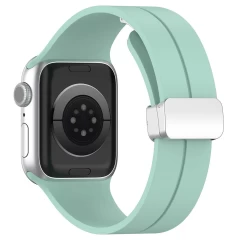 Curea pentru Apple Watch 1/2/3/4/5/6/7/8/SE/SE 2 (38/40/41mm) - Techsuit Watchband (W011) - Albastru Verde 