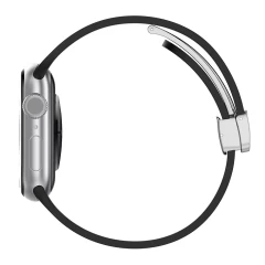 Curea pentru Apple Watch 1/2/3/4/5/6/7/8/SE/SE 2/Ultra (42/44/45/49mm) - Techsuit Watchband (W011) - Negru Negru