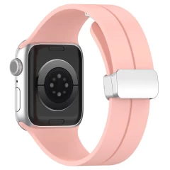 Curea pentru Apple Watch 1/2/3/4/5/6/7/8/SE/SE 2/Ultra (42/44/45/49mm) - Techsuit Watchband (W011) - Negru Roz 